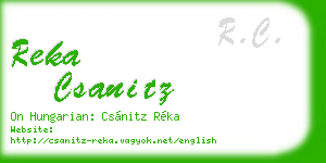 reka csanitz business card